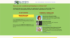 Desktop Screenshot of goclinicaltrials.com